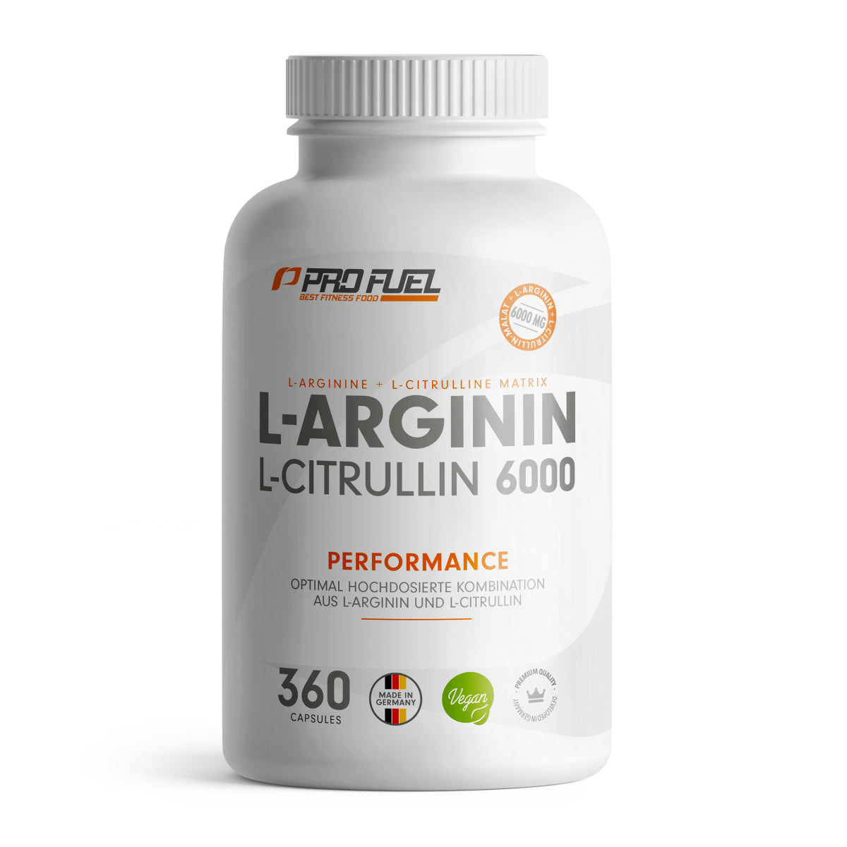Profuel L Arginin L Citrullin 6000 360 Kapseln – Evercastle Nutrition