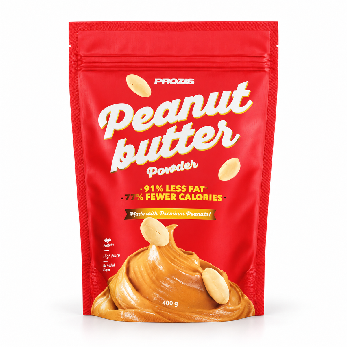 Prozis Peanut Butter Powder 400g – Studio-Produktfoto
