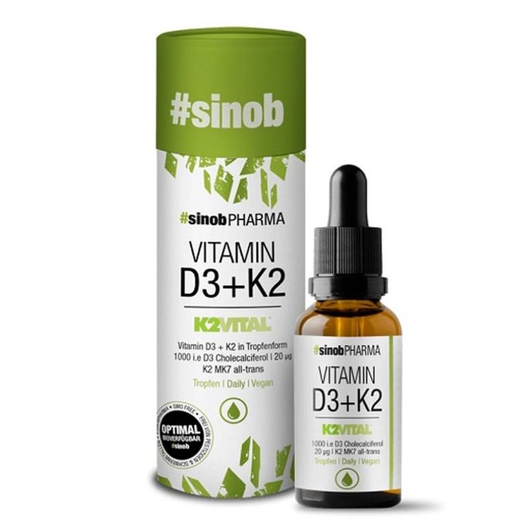 Sinob Pharma Vitamin D3+K2 Tropfen 10ml – Evercastle Nutrition