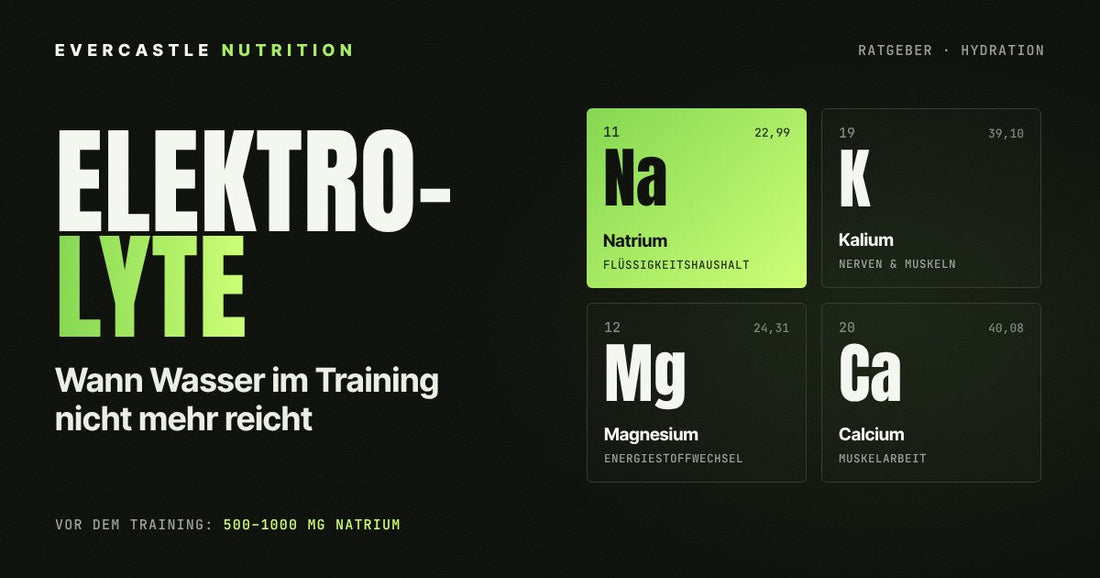 Elektrolyte im Sport: Natrium, Kalium, Magnesium und Calcium als Periodensystem-Kacheln, Natrium für den Flüssigkeitshaushalt