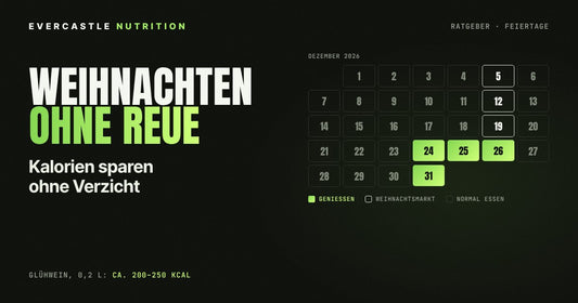 Kalorien sparen an Weihnachten: Dezember-Kalender mit Festtagen zum Genießen und normalen Tagen dazwischen
