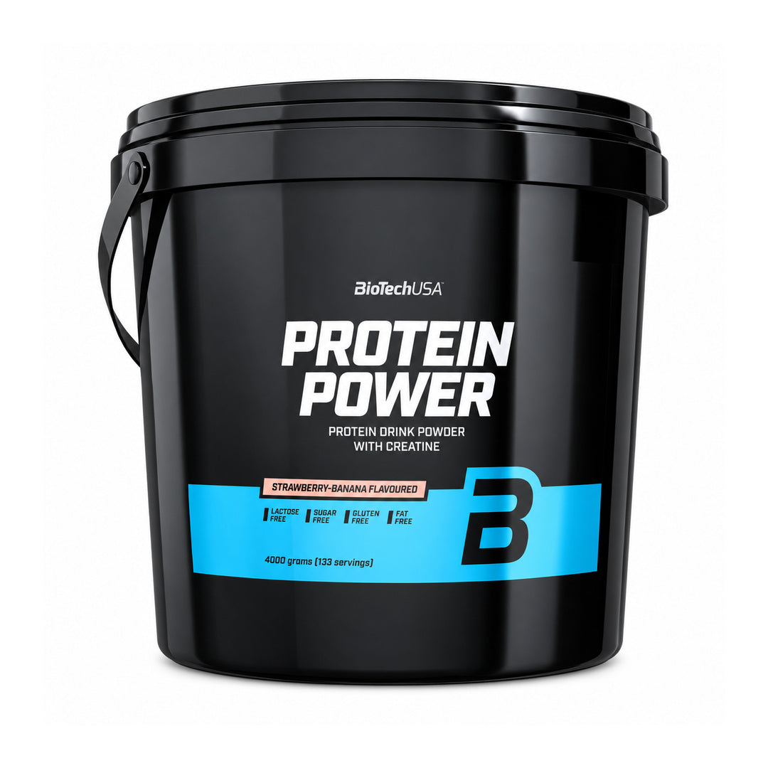 BioTechUSA Protein Power 4000 g Strawberry-Banana – Evercastle Nutrition