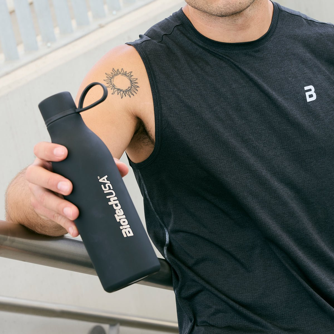 BioTechUSA Stainless Steel Bottle Black 500 ml
