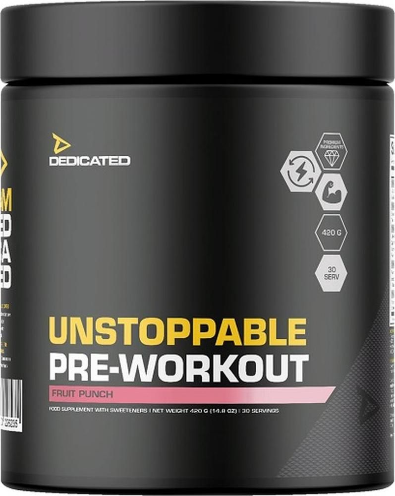 Dedicated Unstoppable Pre-Workout 420g Fruit Punch – Evercastle Nutrition