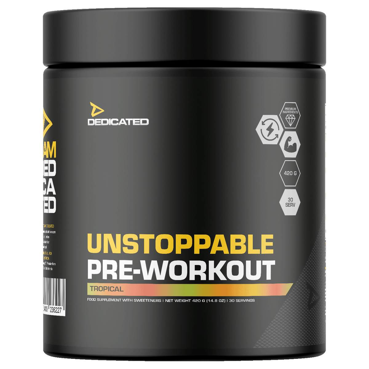 Dedicated Unstoppable Pre-Workout Tropical – Evercastle Nutrition