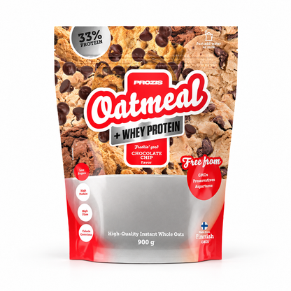 Prozis Oatmeal + Whey Protein 900g – Chocolate Chip – Studio-Produktfoto