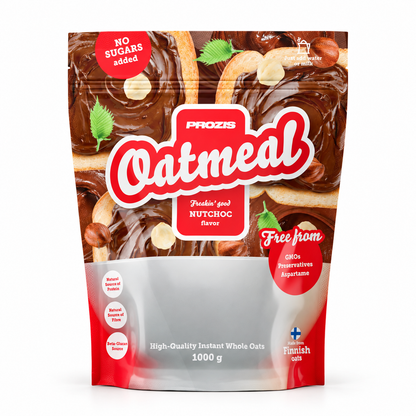 Prozis Oatmeal Vollkornhafer 1000g – Nut Choc – Studio-Produktfoto